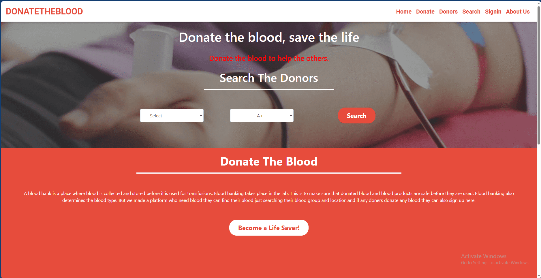 Donate the Blood