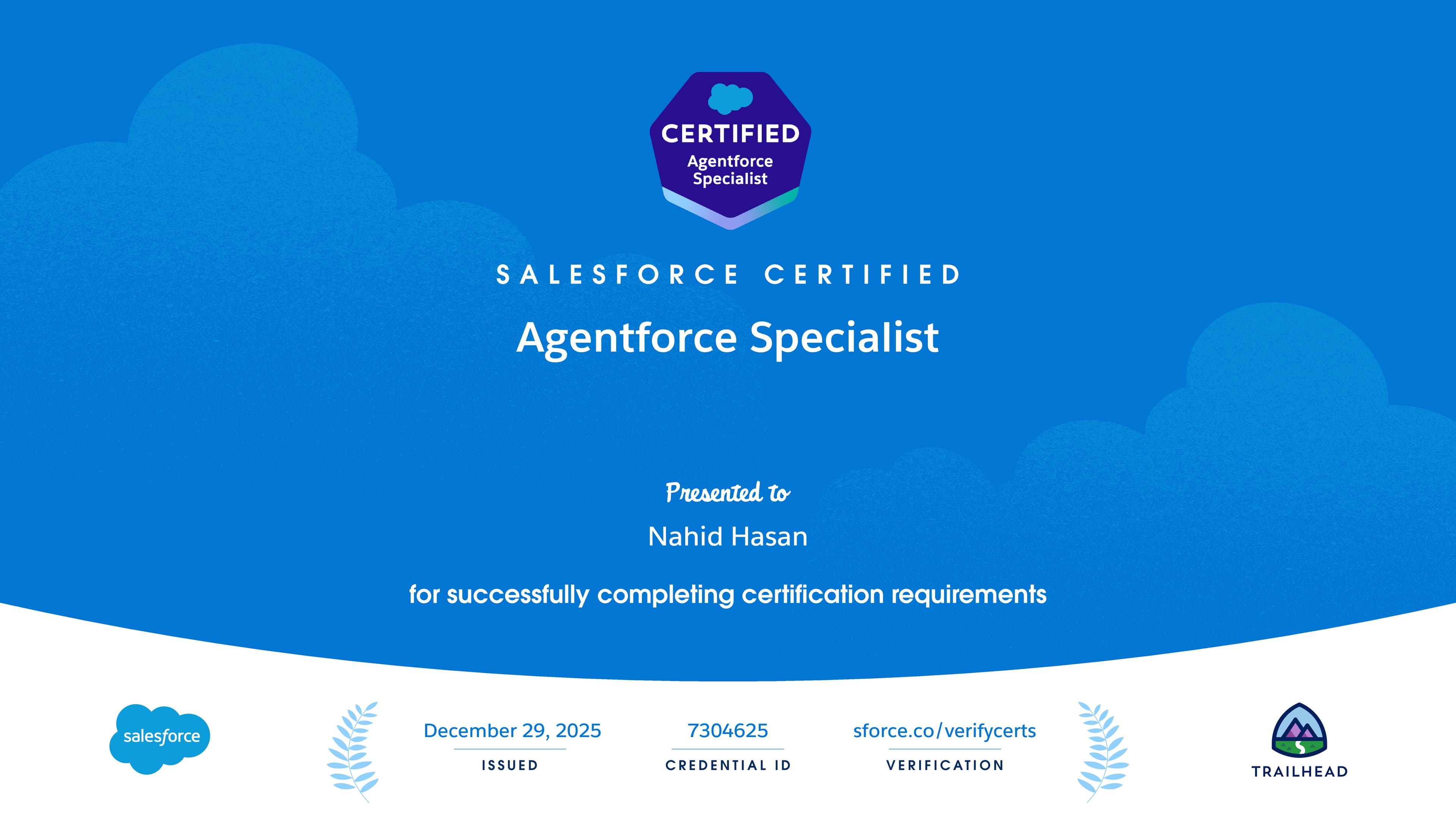 Salesforce Certified Agentforce Specialist